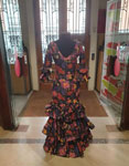 Flamenco Dresses on Offer. Mod. Saeta Negro Negro Flores. Size 40 140.50€ #50760SAETANGFLRS40